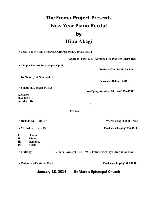 Concert Program